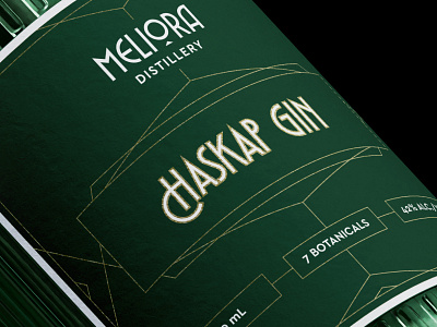 Meliora Gin alcohol art deco berry bottle branding distillery gin haskap identity label meliora packaging