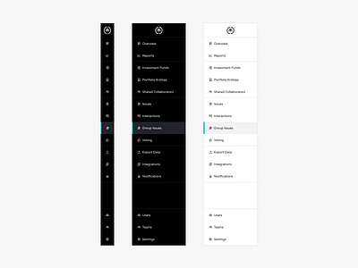 Sidebar navigation - Light/Dark UI design ui uidesign uiux ux