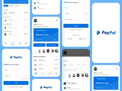 PayPal App Redesign adobe photoshop branding figma graphic design illustrator ui uiux