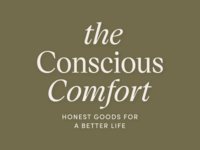 The Conscious Comfort brandesign branding lettering logo logodesign