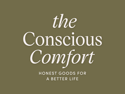 The Conscious Comfort brandesign branding lettering logo logodesign