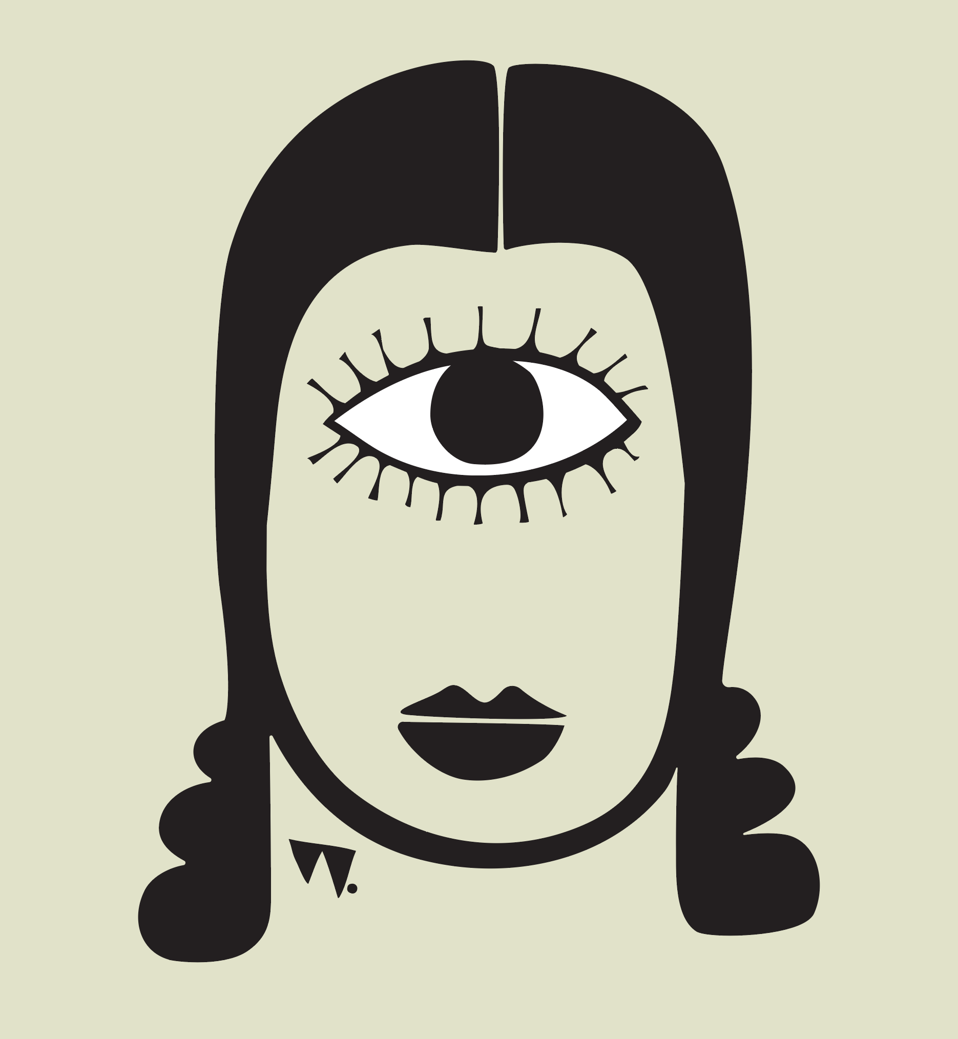 Cyclops Diva: Maria bizarre black and white illustration cartoon cartoon illustration cartoon portrait illustration maria merch design merch illustration odd peculiar strange weird weird girl