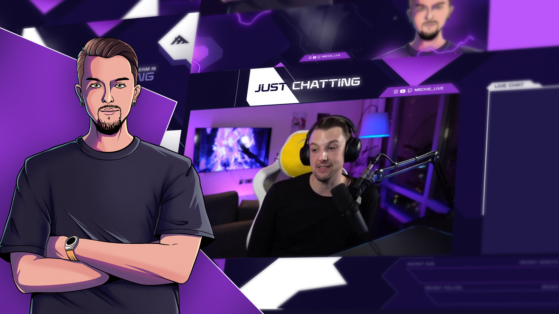 Mackie Live ︱Live Stream Overlay ︱ RV designer animated overlay cartoon logo gaming overlay gaming streaming kick branding kick overlay kick stream live stream overlay logo design streaming overlay twitch branding twitch graphics twitch overlay twitch stream