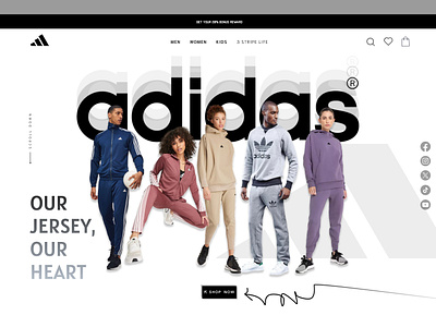 Adidas New Landing Page 3d activewear adidas adidasweb branding ecommerce fashion fashionweb graphic design jerseyweb jogger shoesweb sportswear trending trending2024 ui uiux ux ux design website