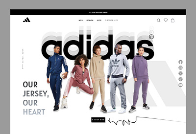 Adidas New Landing Page 3d activewear adidas adidasweb branding ecommerce fashion fashionweb graphic design jerseyweb jogger shoesweb sportswear trending trending2024 ui uiux ux ux design website