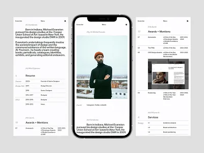 Evanston fouroom framer template graphic design grid layout mobile