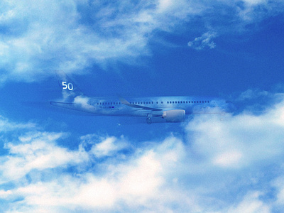 "Sky Bathing" aircraft contest design livery sky