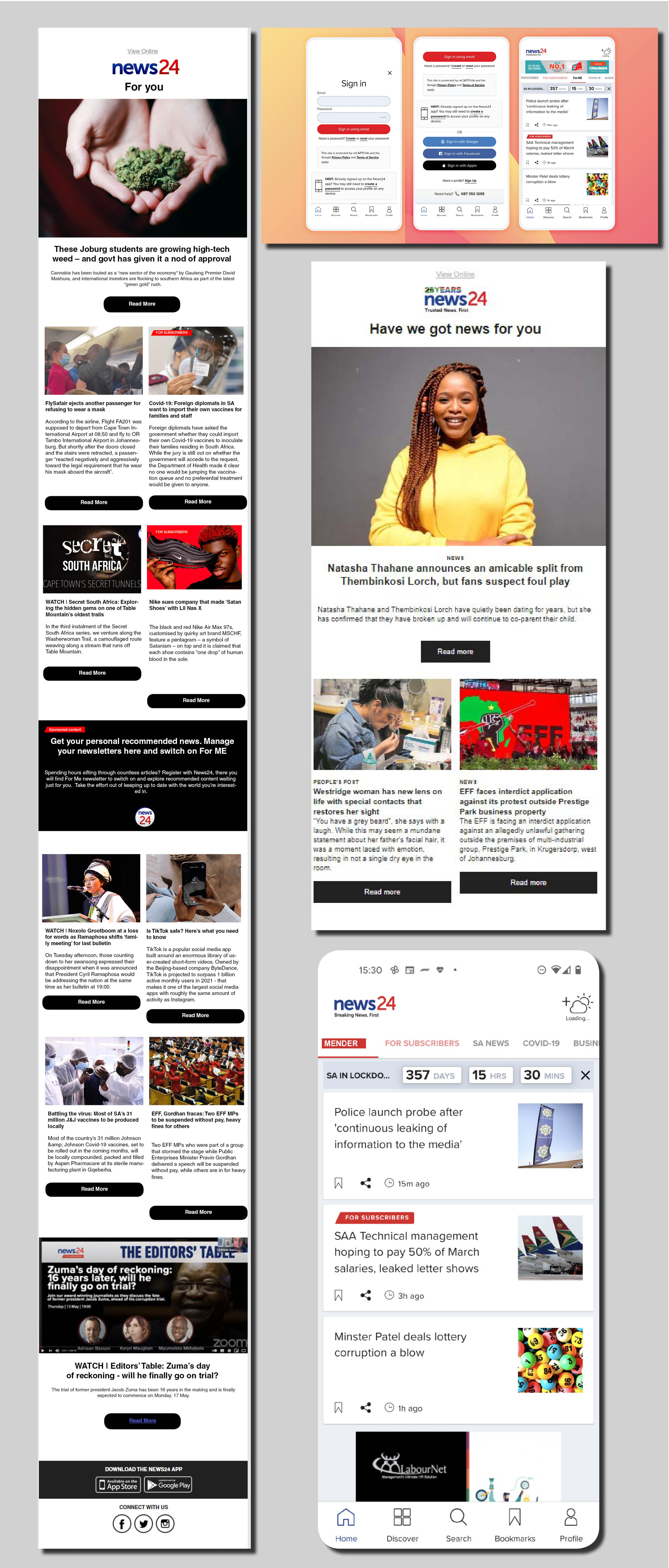 Personalised Newsletter email ideas media news newsletter online online news prototype ux design