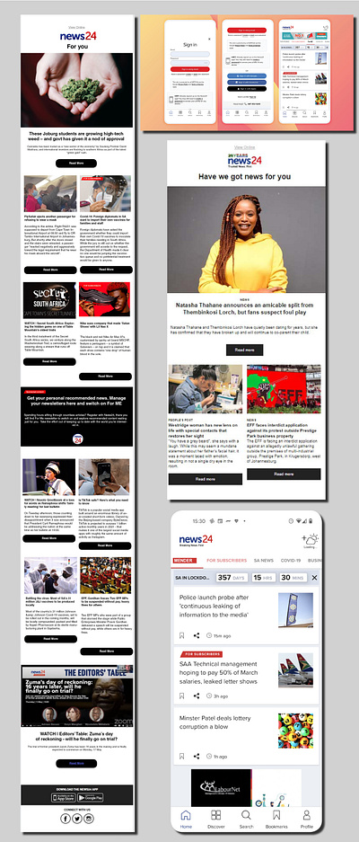 Personalised Newsletter email ideas media news newsletter online online news prototype ux design