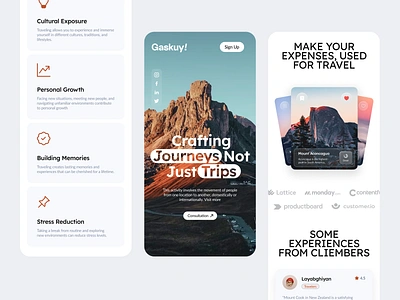 Gaskuy! - Travel Mobile Landing Page app design apps deesign ios ios app mobile mobile app mobile apps mobile web mobile website travel travelling ui ui ux design ux web website