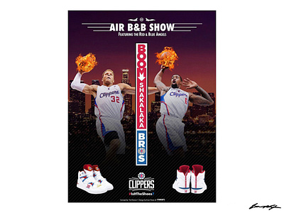 LA Clippers [Boomshakalaka Bros.] ad addidas basketball la la clippers nba nba jam nike shoes typography