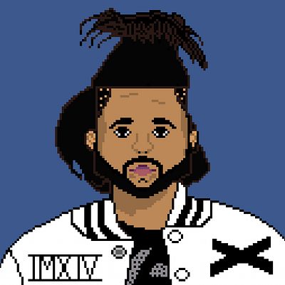 The Weeknd character design graphic design logo pixel art