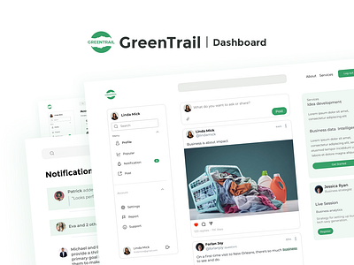 GreenTrail Dashboard branding graphic design ui user interface ux