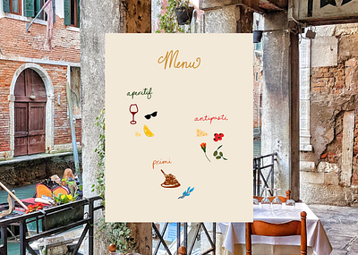 Menu Design - Summer Italian Dinner brand identity branding branding inspiration branding inspo design graphic design illustration italy design italy illustrations menu design menu design inspiration