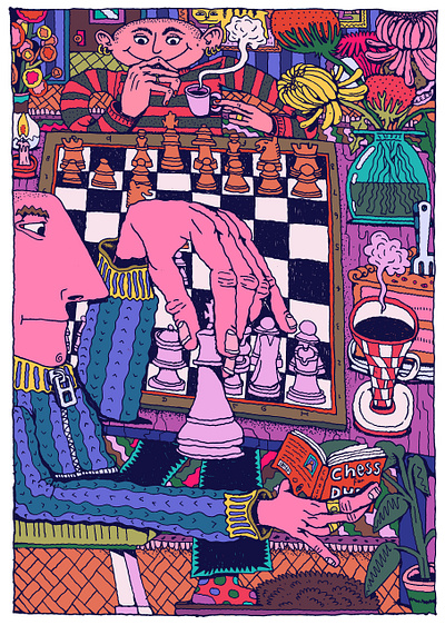 Chess Championship - Melcher Oosterman chess chess game conceptual illustration editorial illustration games illustration illustration digital illustrationart illustrationartist illustrationzone illustrator melcher oosterman
