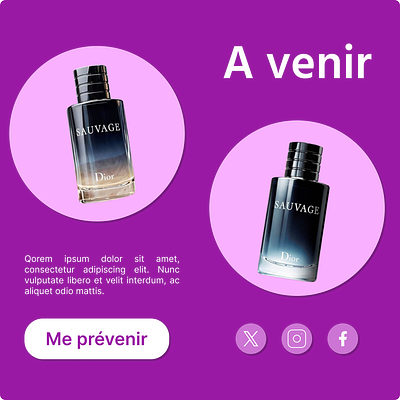 A venir application branding conception graphique design dior graphic design illustration logo perfume sauvage ui ux vector