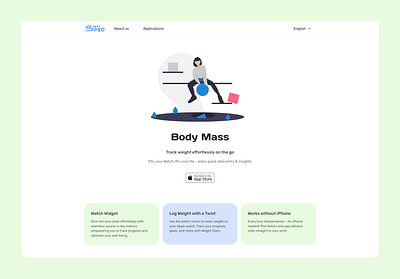 Application page Body Mass ui ux