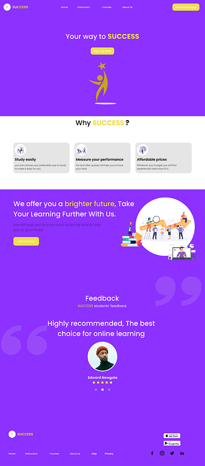 Educational Landing Page education educational landing landingpage ui