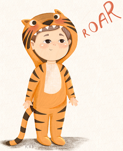 Little tiger children illustration digital art digital drawing digital illustration illustartor illustration procreate