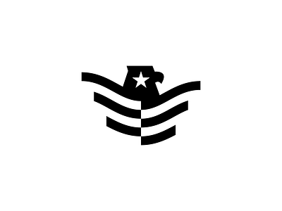 American Heroes Program bold branding eagle graphic design logo minimal simple strong symbol veteran