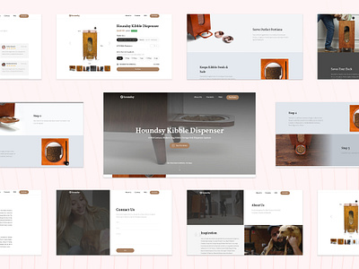 Dog Feeder (Houndsy) design dogwebsite e commerce shopify ui website