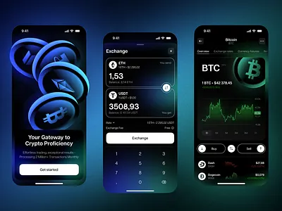 CoinHub - Crypto Market App appdesign bitcoin charts conceptdesign crypto design graphic design illustration ui wallet