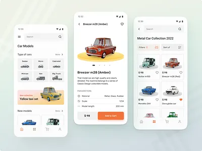 Car models - Mobile app store car models cars figma interface mini car mobile mobile store product card ui