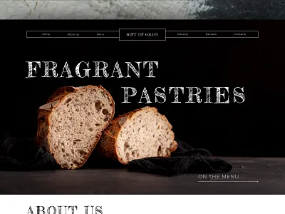 Design Concept - Git of Grain bread brown dark design figma image landing ui ux