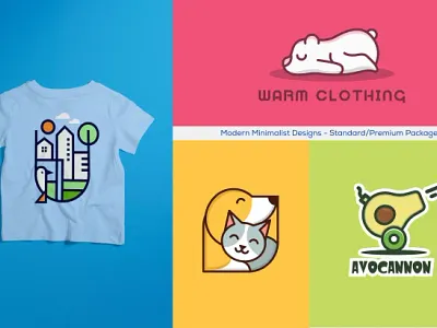 I will do 3 modern minimalist logo design for business 3d animation app branding design graphic design illustration logo motion graphics typography ui ux vector video video edit youtube