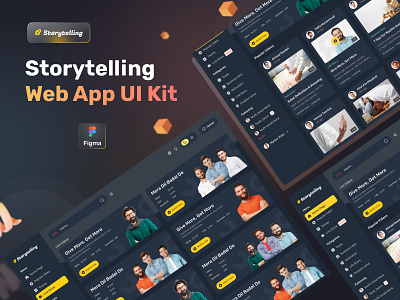 Storytelling Web App Dashboard character development collaboration tools content creation dashbaord design media integration narrative trends story analytics story dashboard storytelling user engagement