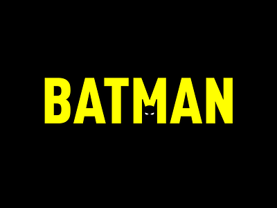 BATMAN bat batman hero man minimalism minimalist super superhero type vector