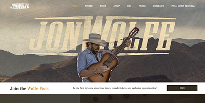 Jon Wolfe Website art branding colorful design logo music ui