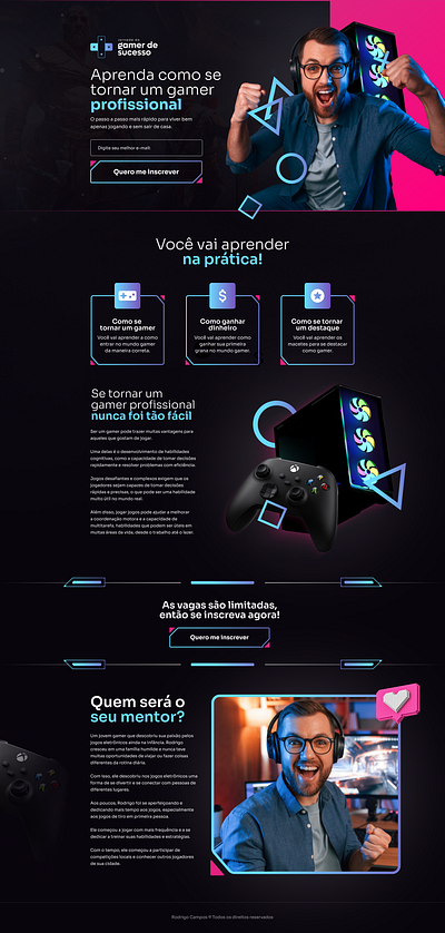 UI Design branding for gamers games gaming graphic design landing landing page page study ui ui design ui ux ux