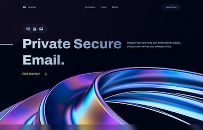 Localmail | Hero Section Concept 3d hero mail ui web design website