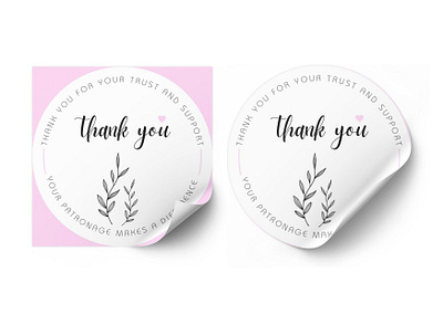 Thank You Sticker business business stickers cute stickers small business small business stickers sticker stickers thank you thank you sticker white stickers