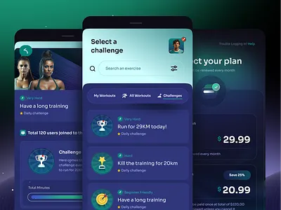 AI Gym App-Gamification ai applications design gamification gym mobile mobile app service ui ux
