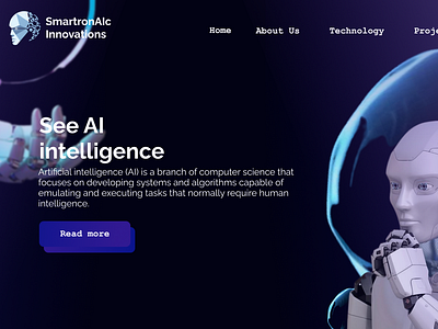 Home Page Design Related to AI Technology ai aidesign aiwebsite designai designfigma designhomepage figmadesign uidesign uiuxdesign webai websiteai