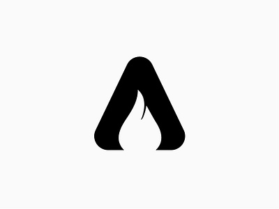 A + 🔥 Logo Mark a logo branding graphic design illustration logo mark