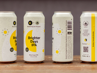 Brighter Days IPA Beer Label Design beer label design graphic design product design