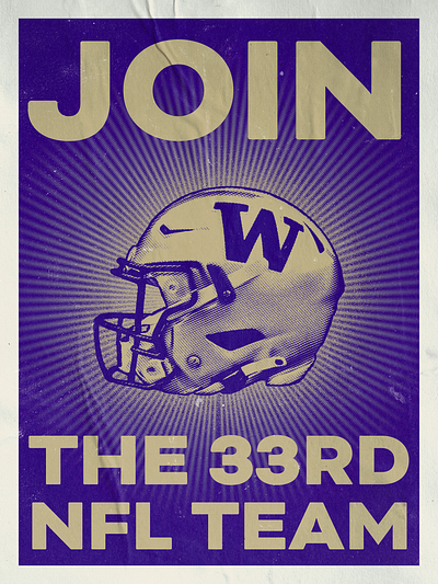 UW Football Propaganda Poster graphic design poster print propaganda