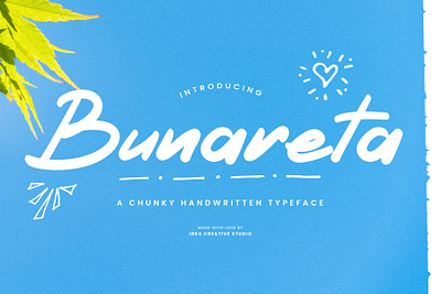 Bunareta – A chunky Handwritten Typeface monoline brush