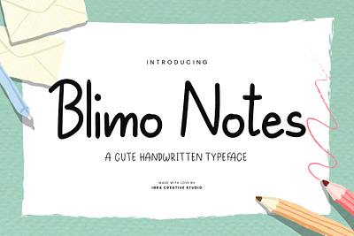 Blimo Notes – A Cute Handwritten Typeface monoline brush