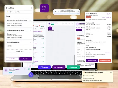 Dropi | Chatcenter Platform chat design ui ux