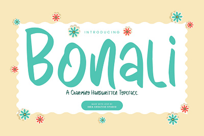 Bonali – A Charming Handwritten Typeface monoline brush