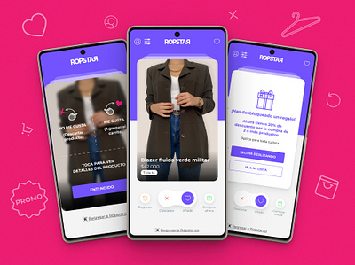 Ropstar Swiper | A Polymath Ventures Startup discover fashion swipe ui ux