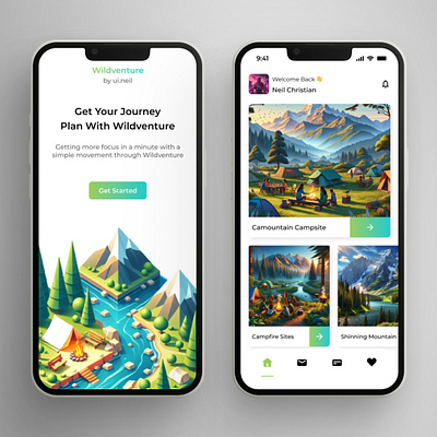 Wildventure App Design 3d animation app appdesign branding design graphic design illustration logo motion graphics ui uidesign ux uxdesign