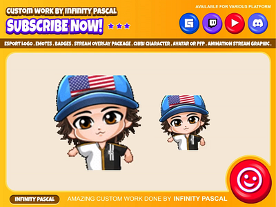 Chibi Boy Animated Emotes animation character drawing chibi style concept art custom design design digital art discord emotes emote commission facebook emotes graphic design illustration loyalty badges motion graphics original character twitch emotes youtube emotes