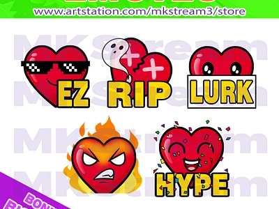 Twitch emotes cute love heart lurk, rip, hype, rage & ez pack animated emotes anime cute design emote emotes ez heart heart emotes hype emotes illustration logo love love emotes lurk emotes rage emotes rip emotes sub badge twitch emotes