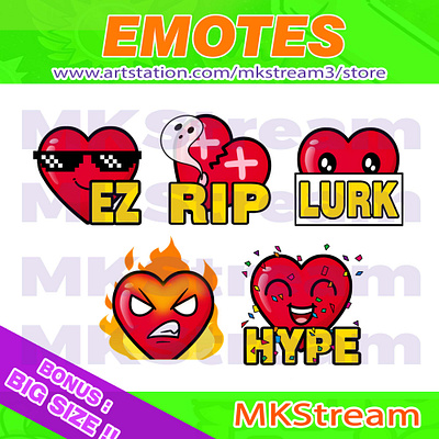 Twitch emotes cute love heart lurk, rip, hype, rage & ez pack animated emotes anime cute design emote emotes ez heart heart emotes hype emotes illustration logo love love emotes lurk emotes rage emotes rip emotes sub badge twitch emotes