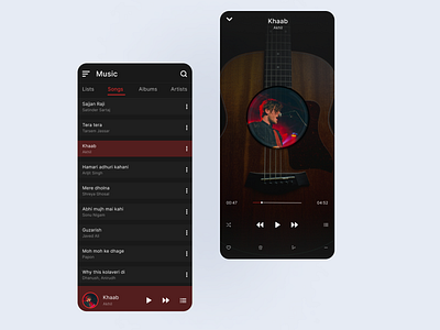 Music player app UI design figma mobile mobile design music player app ui